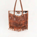 Loyal West Hide And Fringe große Kuhfell-Handtasche