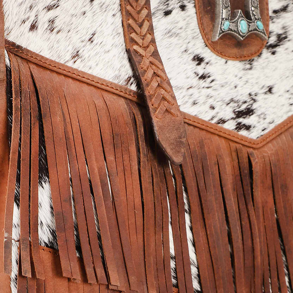 Loyal West Hide And Fringe große Kuhfell-Handtasche