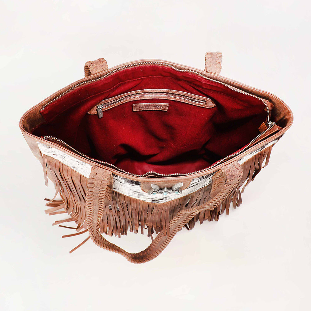 Loyal West Hide And Fringe große Kuhfell-Handtasche