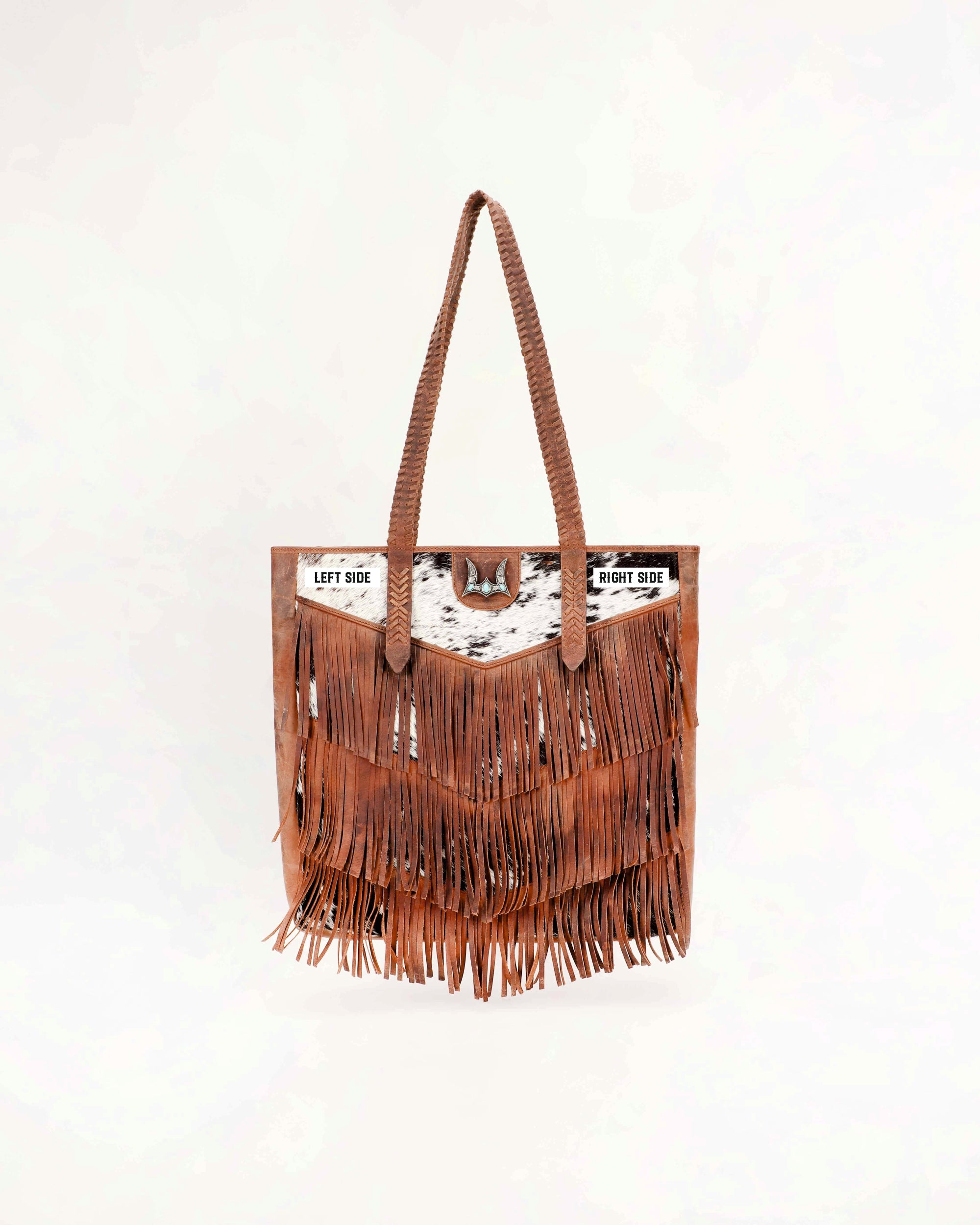 Loyal West Hide And Fringe große Kuhfell-Handtasche