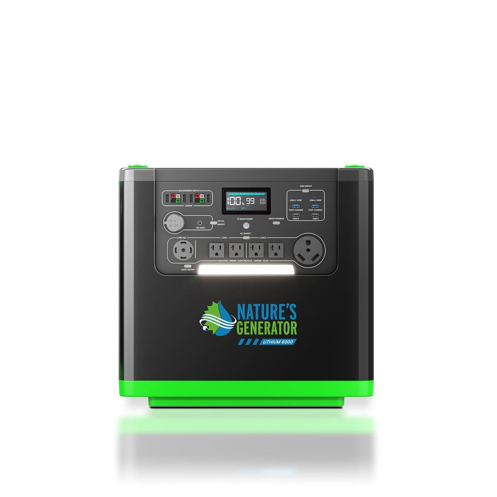 Nature's Generator Lithium 6000 y el interruptor de transferencia