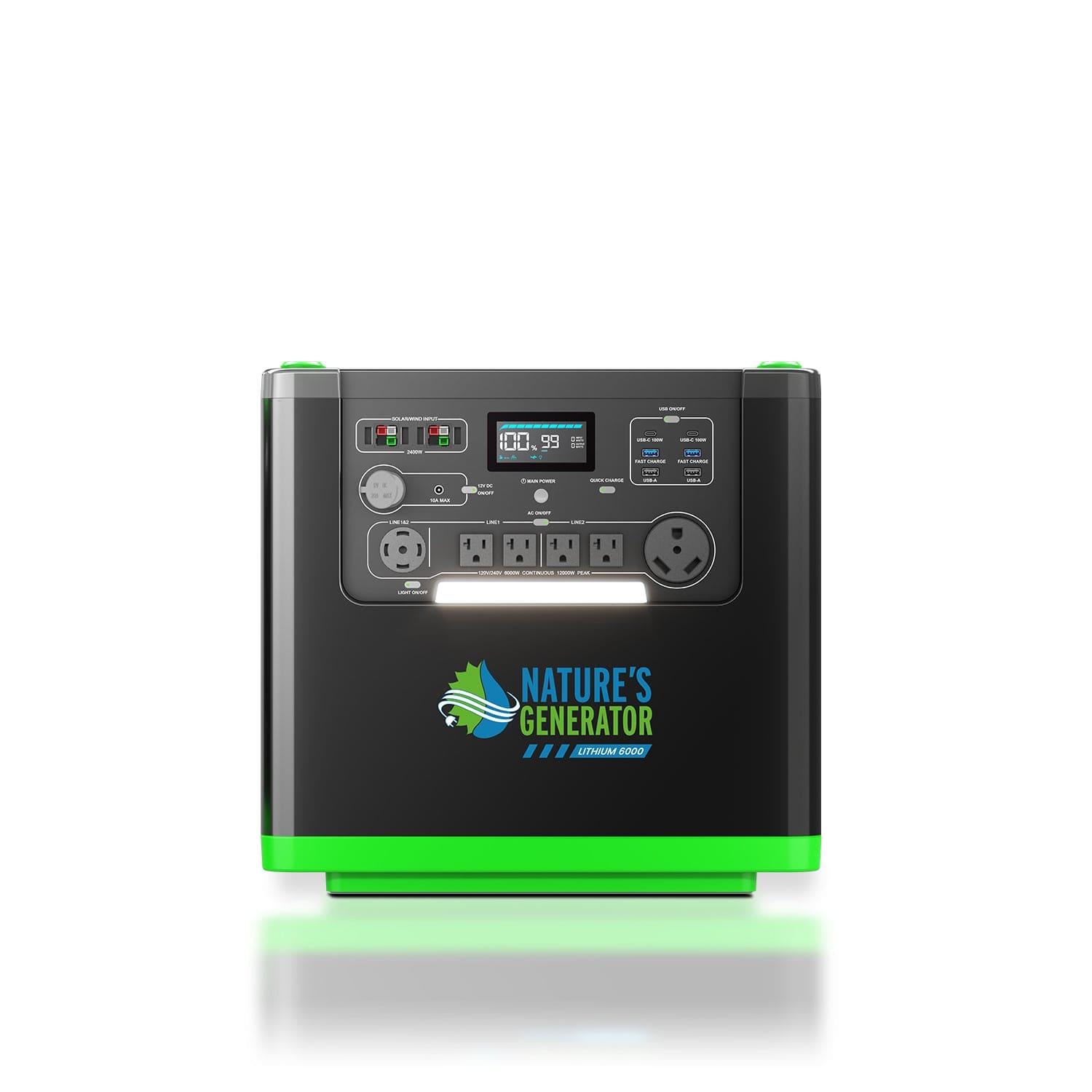 Nature's Generator Lithium 6000 y el interruptor de transferencia