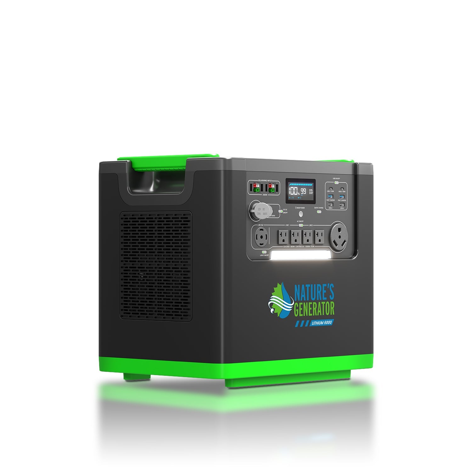 Nature's Generator Lithium 6000 y el interruptor de transferencia