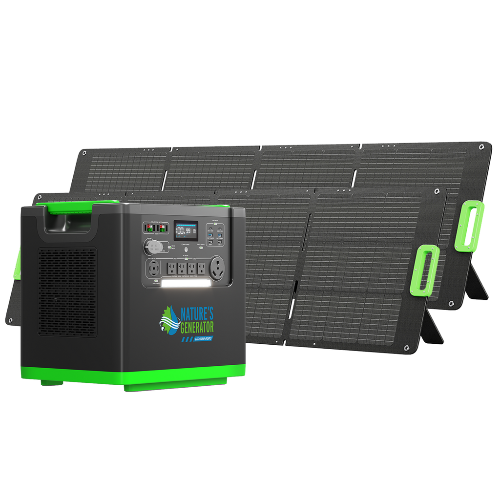 Generador de litio 6000 Nature's Generator con panel solar