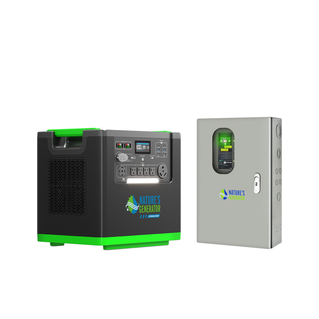 Nature's Generator Lithium 6000 y el interruptor de transferencia