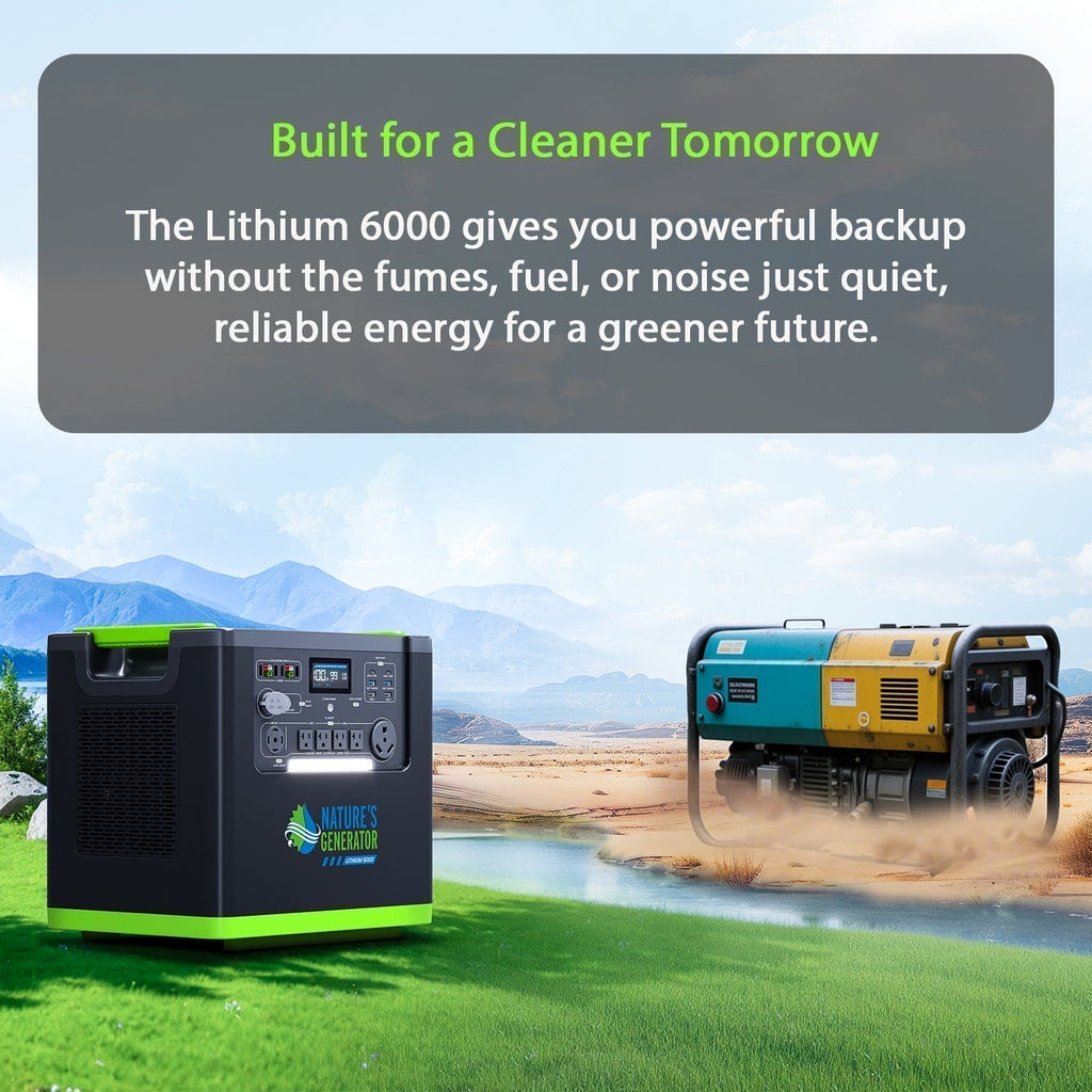 Nature's Generator Lithium 6000 y el interruptor de transferencia
