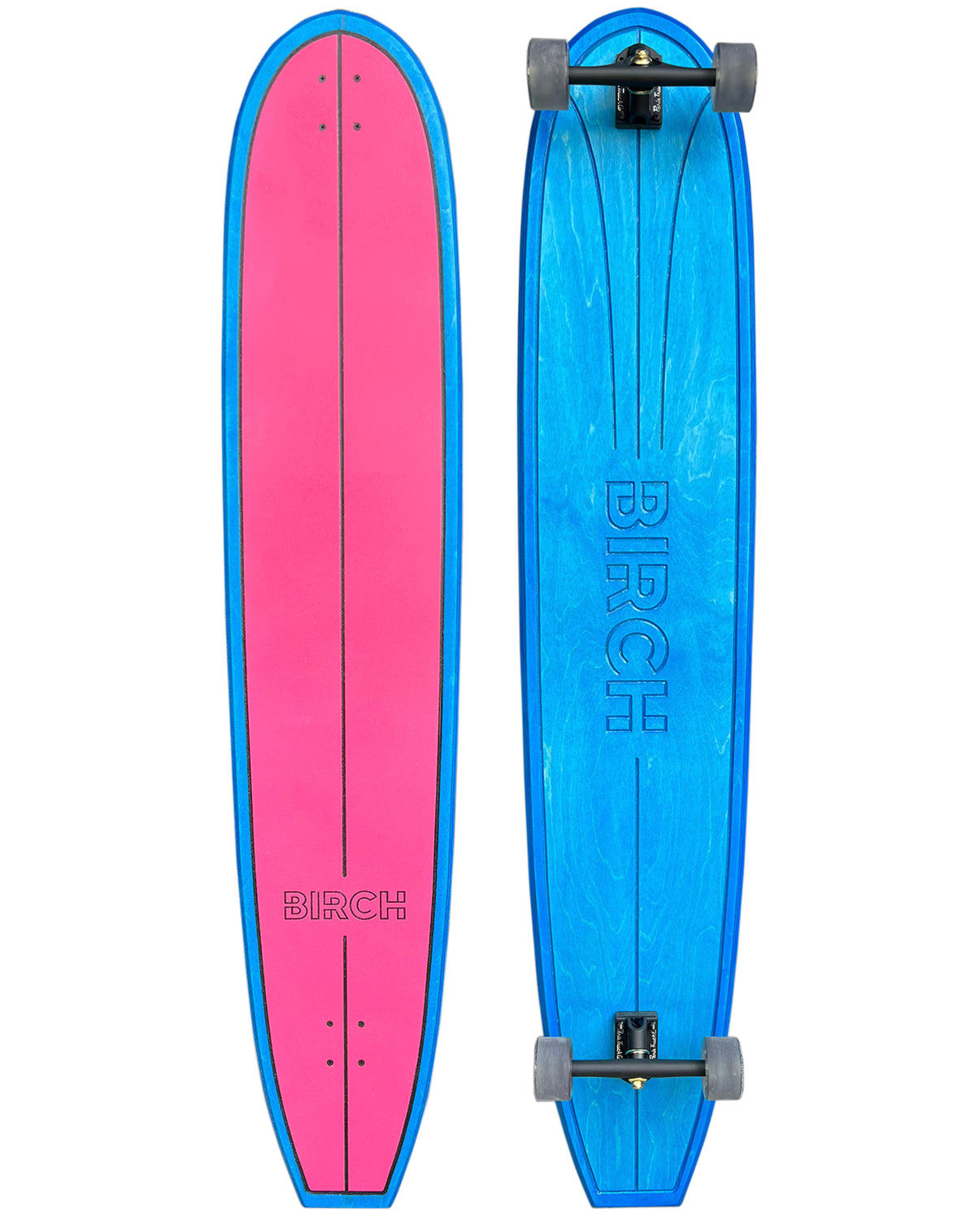 BIRCH 60" LOG Skateboard Longboard Cruiser - Configuración completa o solo tabla