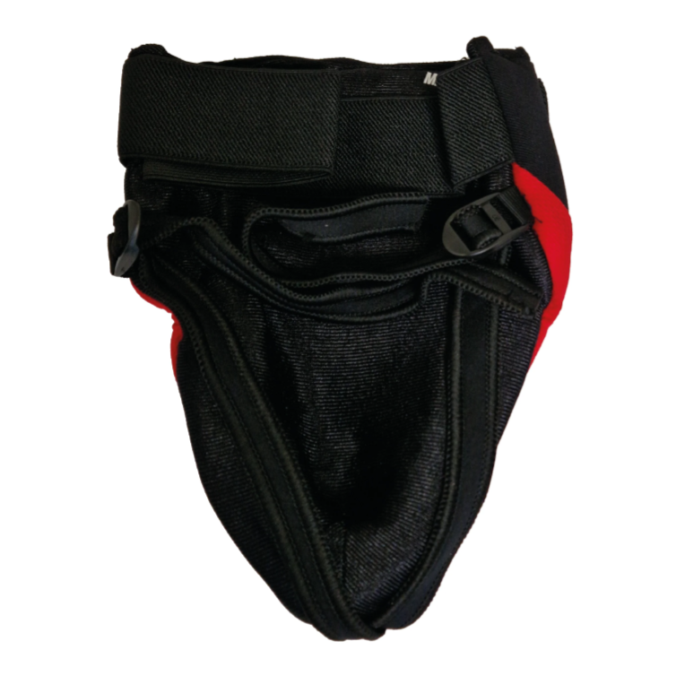 Evolución 1 Protector Abdominal Masculino Negro/Rojo