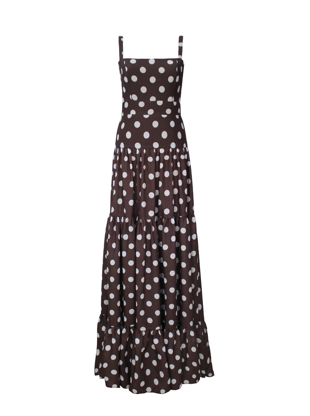 MARANTA DRESS IN MAROON POLKA DOTS