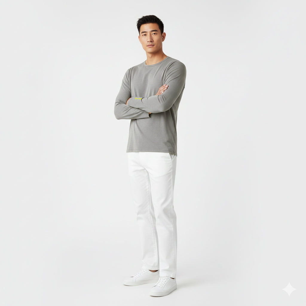 Mason Grey Long Sleeve Crew