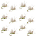 Olive Missing Link Caddis or Mayfly Flies Hook 12 Flies Size 20