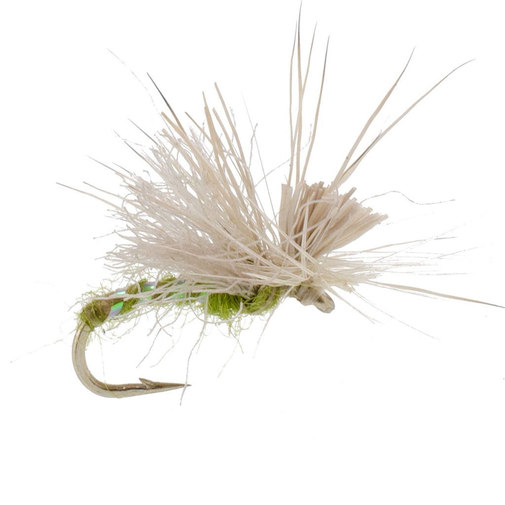 Olive Missing Link Caddis or Mayfly Flies Hook 12 Flies Size 20