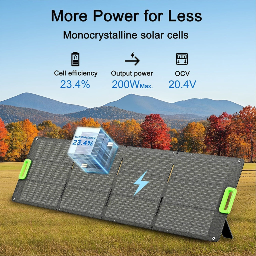 Panel solar plegable Nature's Generator de 200 W