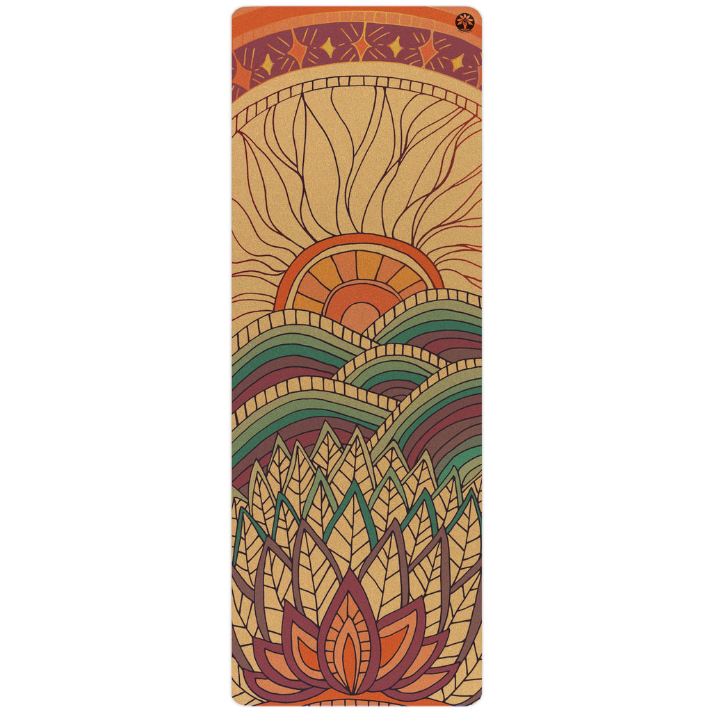 Esterilla de yoga de corcho Mountain Magic Aura