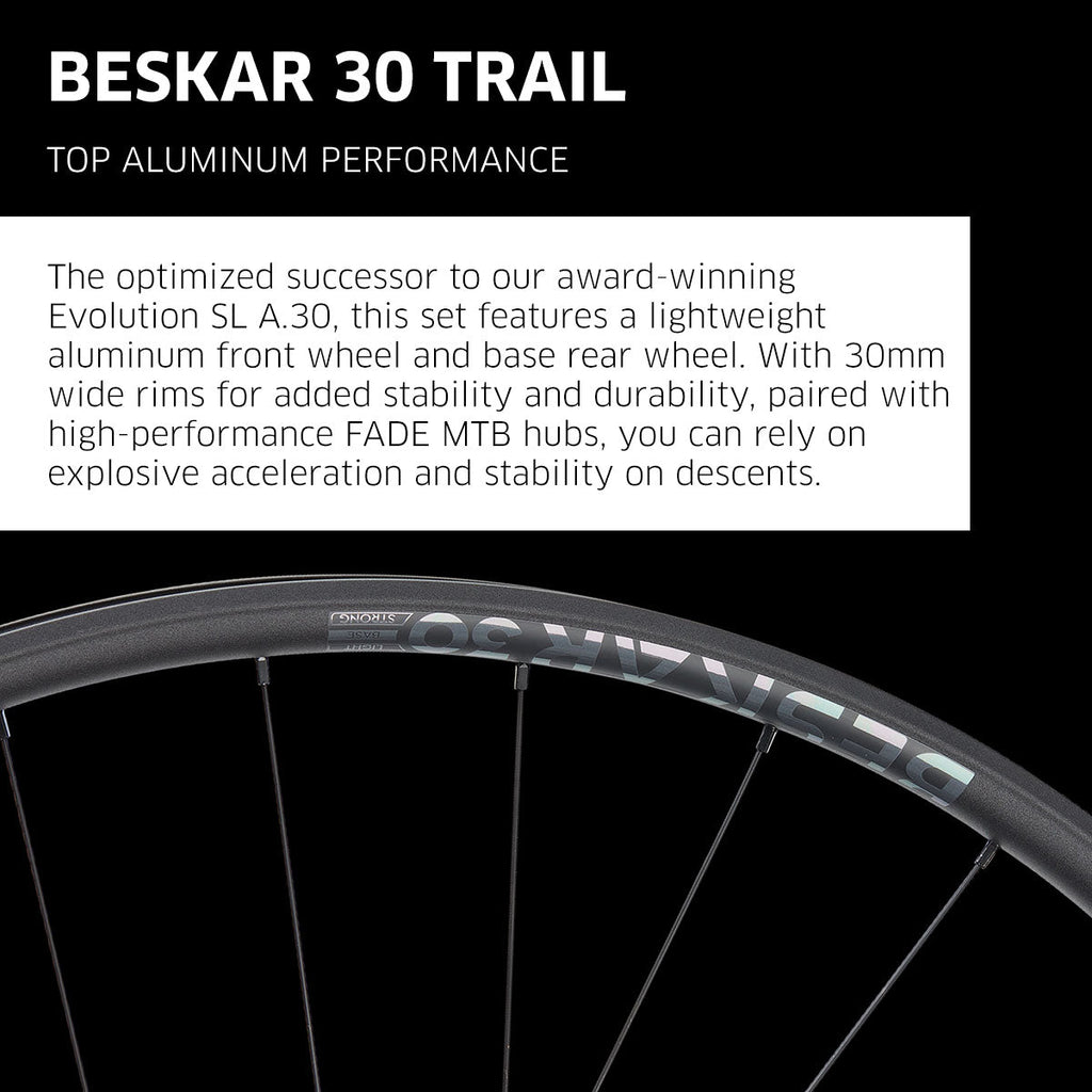 NEWMEN Wheelset - Beskar 30 Trail (Front Wheel - 29" 28h FADE SP 6B 15x110 / Rear Wheel 29" 28h FADE SP 6B 12x148 XD)
