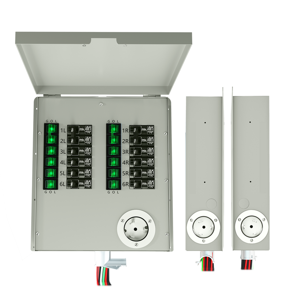 Interruptor de transferencia no automático de 12 circuitos 120/240 V 50 A