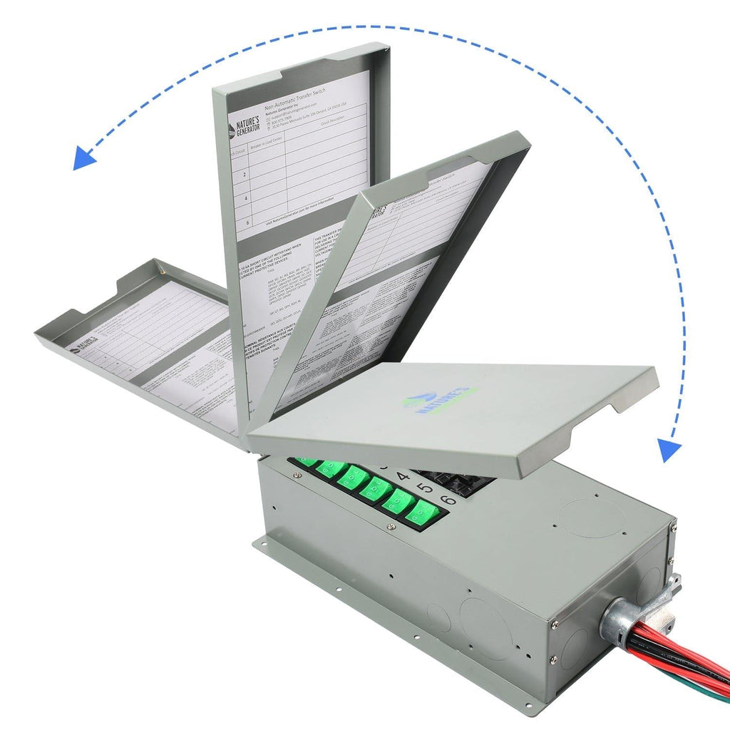 Reacondicionado - Interruptor de transferencia no automático de 6 circuitos, 120 V, 30 A