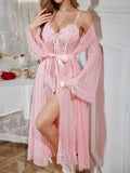 Sexy Slip Nightdress Dress Sexy Lace Casual Lingerie Pajamas Slit Internet Celebrity Maxi Dress Robe