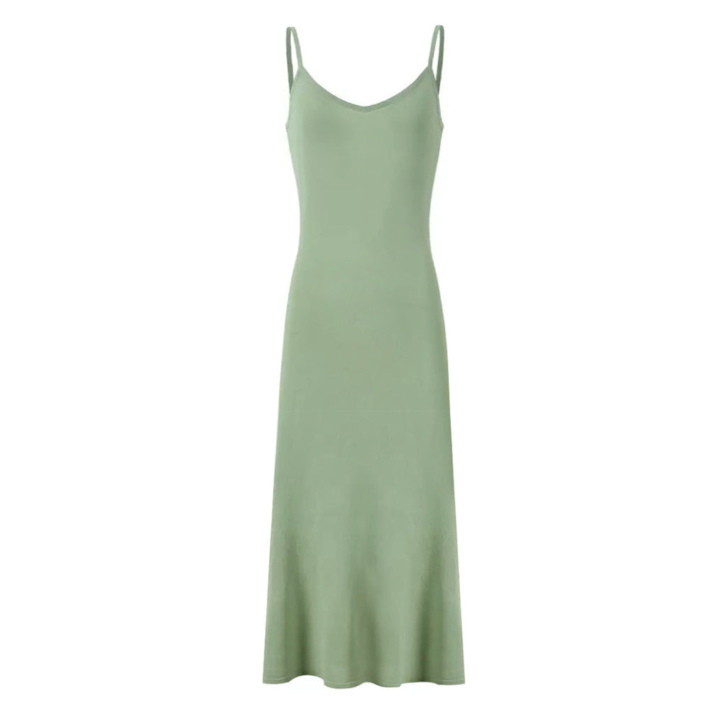 Bright Silk Summer Fashionable Knitted Slim Slimming Short Sleeve Maxi Dress for Women