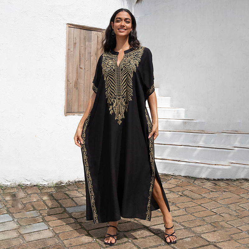 Vestido de vacaciones para la playa, abrigo, vestido de playa, ropa de protección solar para mujer