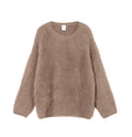 Color Imitation Marten round Neck Sweater Women Wind Soft Knitted Basic