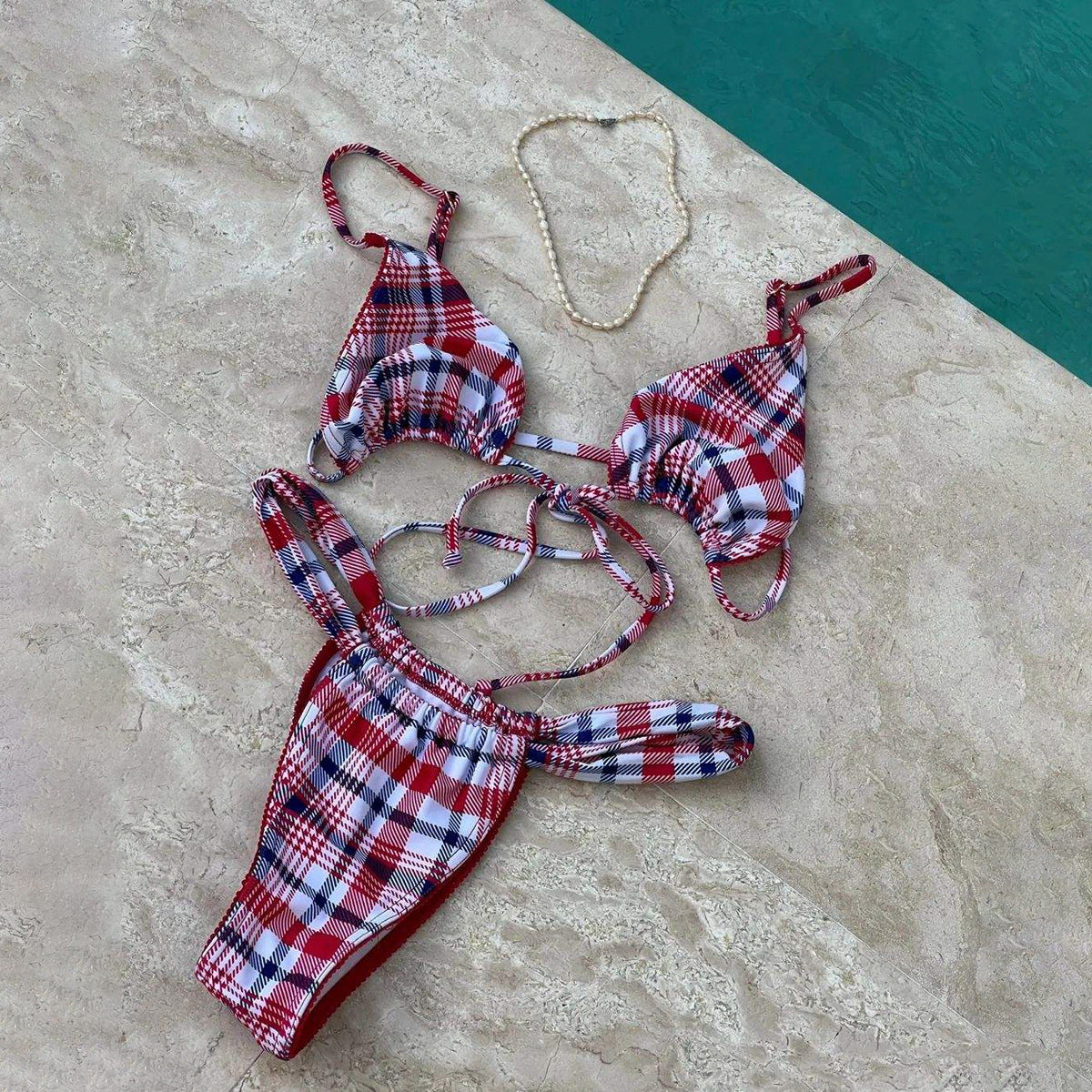 Bikini sexy estampado de dos piezas para mujer