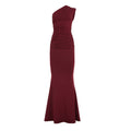 Vestido largo elegante de un solo hombro para mujer, color sólido, corte ajustado, para cóctel o noche