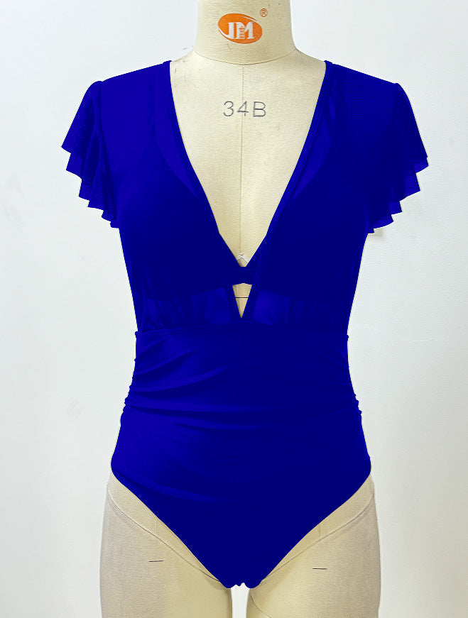 Traje de Baño de Mujer Dividido, Bikini Triangular Sexy, Traje de Baño de Una Pieza, Conjuntos de Tres Piezas