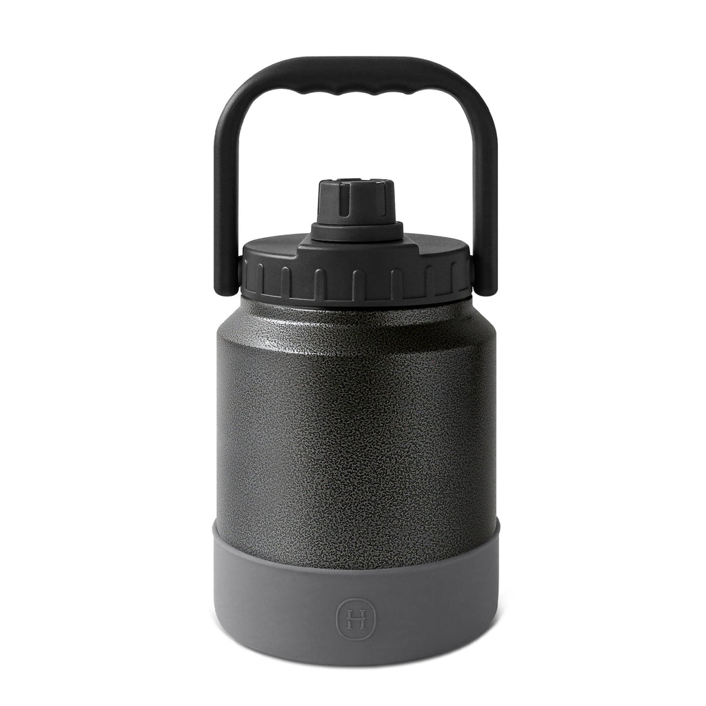 Jarra negra para exteriores y juego de tazas para acampar