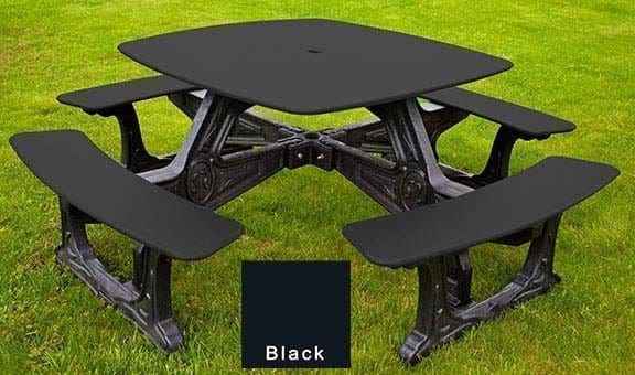Mesa de comedor de bistró para exteriores – 8 plazas Fabricada con plástico reciclado