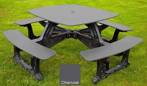 Mesa de comedor de bistró para exteriores – 8 plazas Fabricada con plástico reciclado