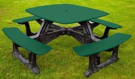Mesa de comedor de bistró para exteriores – 8 plazas Fabricada con plástico reciclado