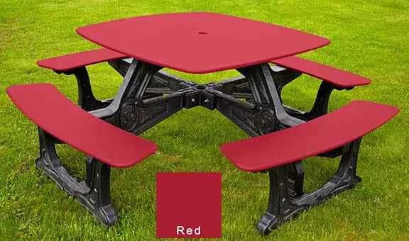 Mesa de comedor de bistró para exteriores – 8 plazas Fabricada con plástico reciclado