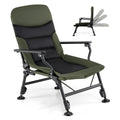 Oversized Foldable Fishing Chair for Adults with Armrest-Green
