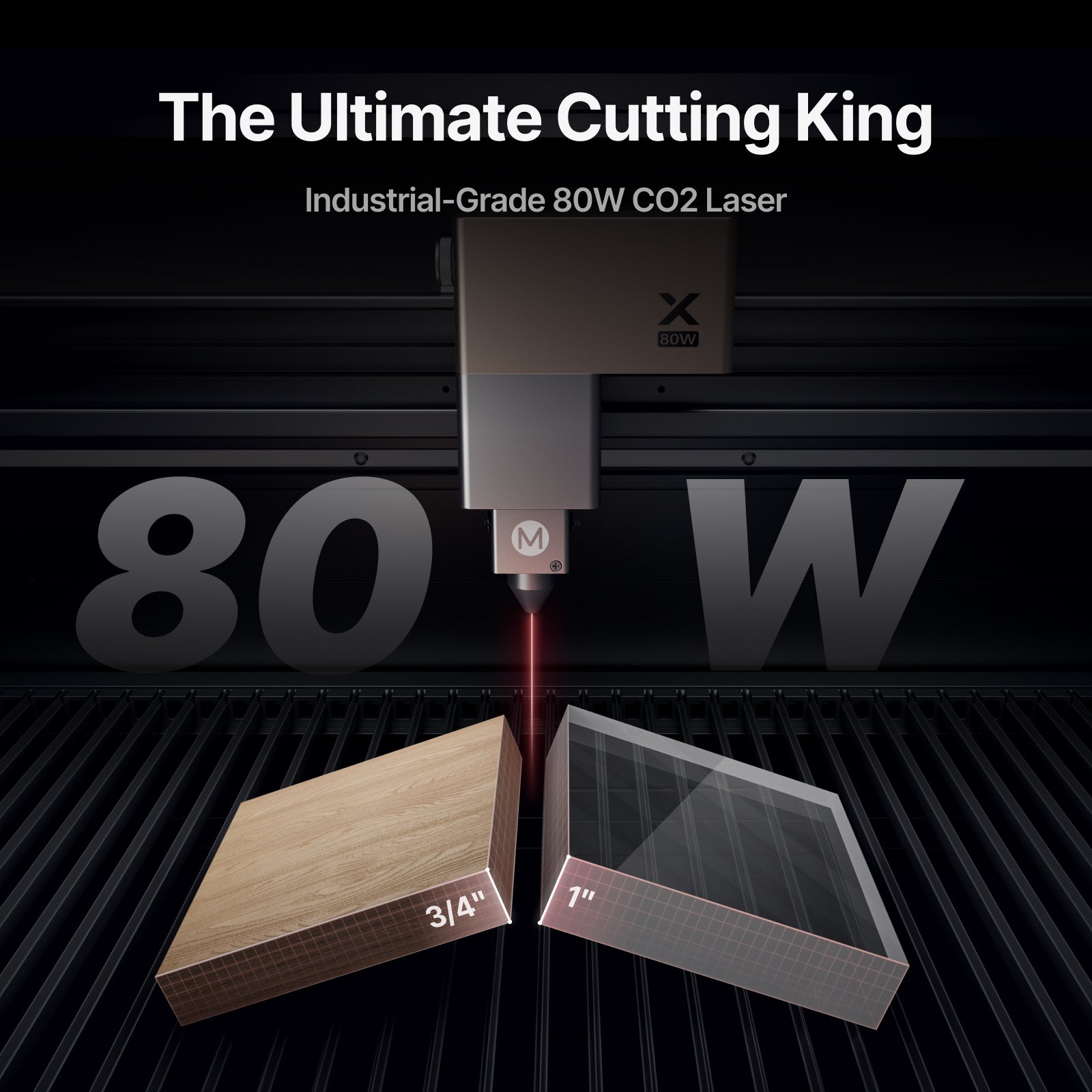 Cortadora láser de CO2 insignia xTool P3 de 80W con automatización inteligente