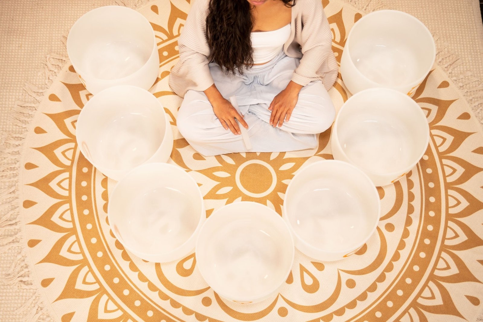 7 cuencos cantores de cristal planetarios - Set de chakras cósmicos