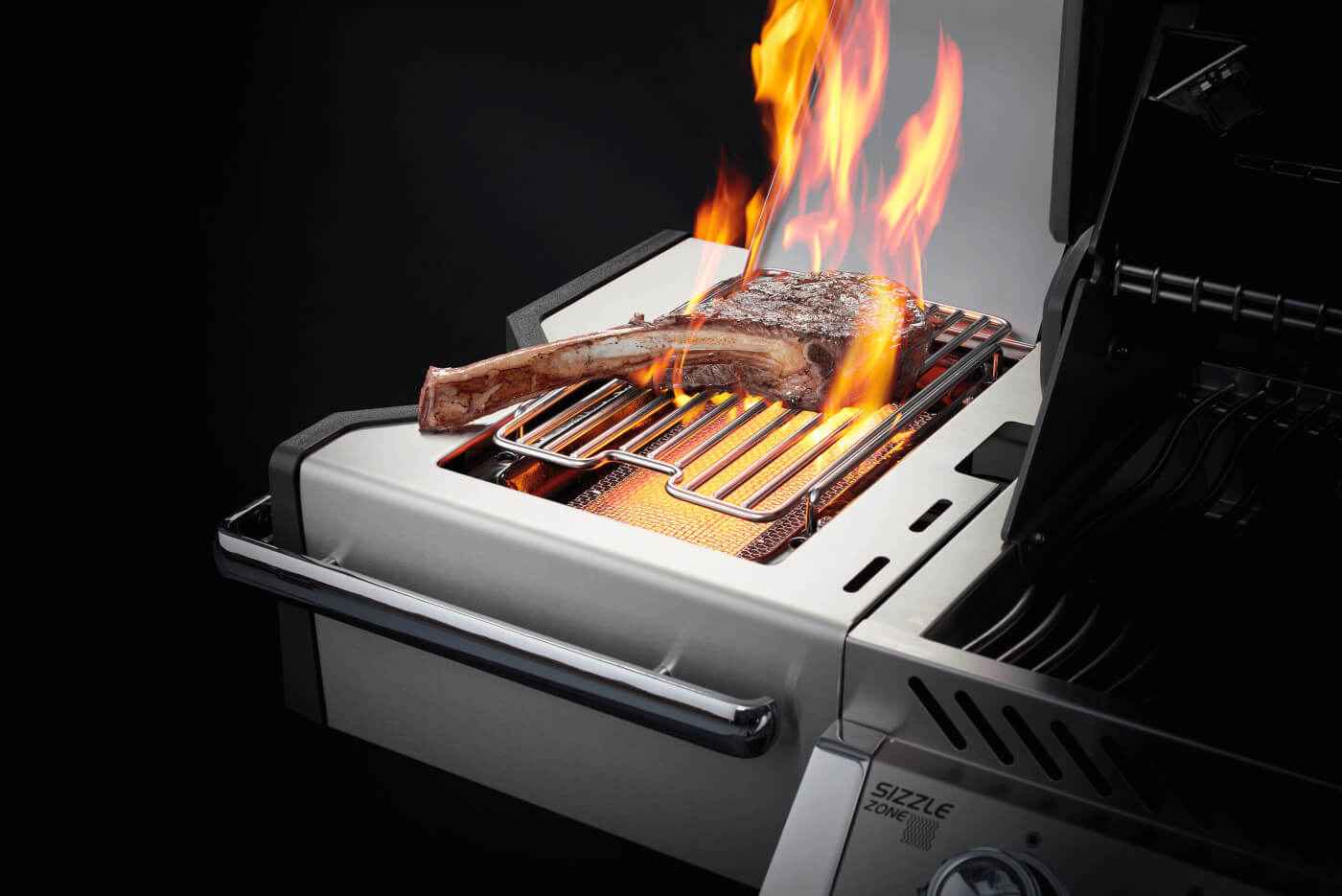 Parrilla de gas Patio Elegance Prestige PRO 665 RSIB con quemadores laterales y traseros infrarrojos