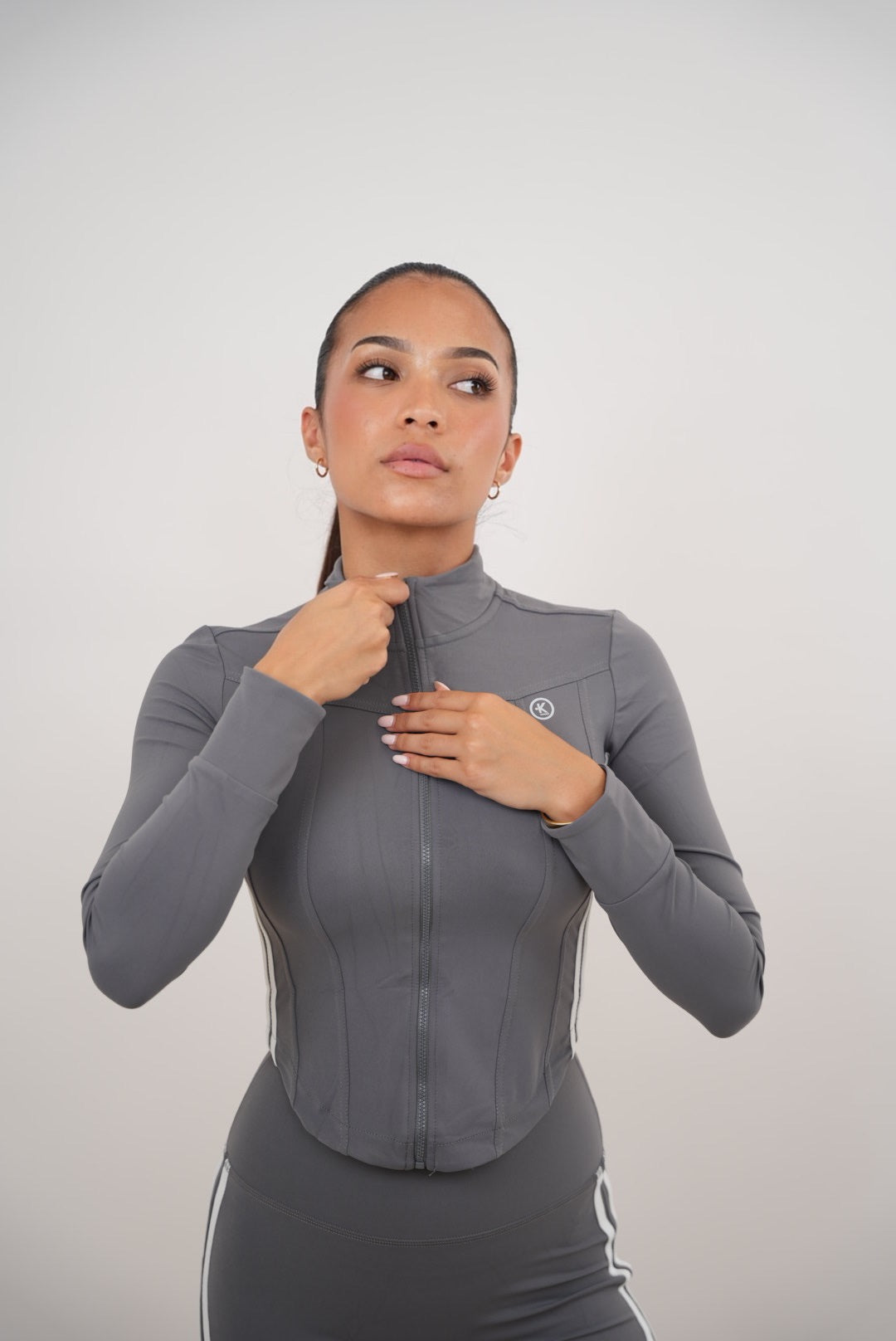 Soy Chaqueta Gris Motivada