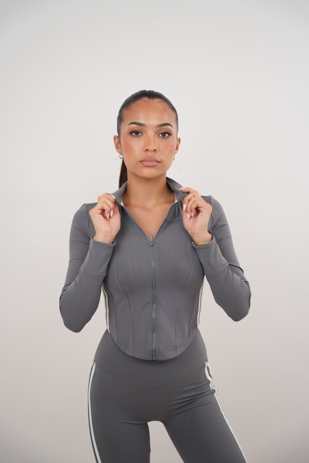 Soy Chaqueta Gris Motivada