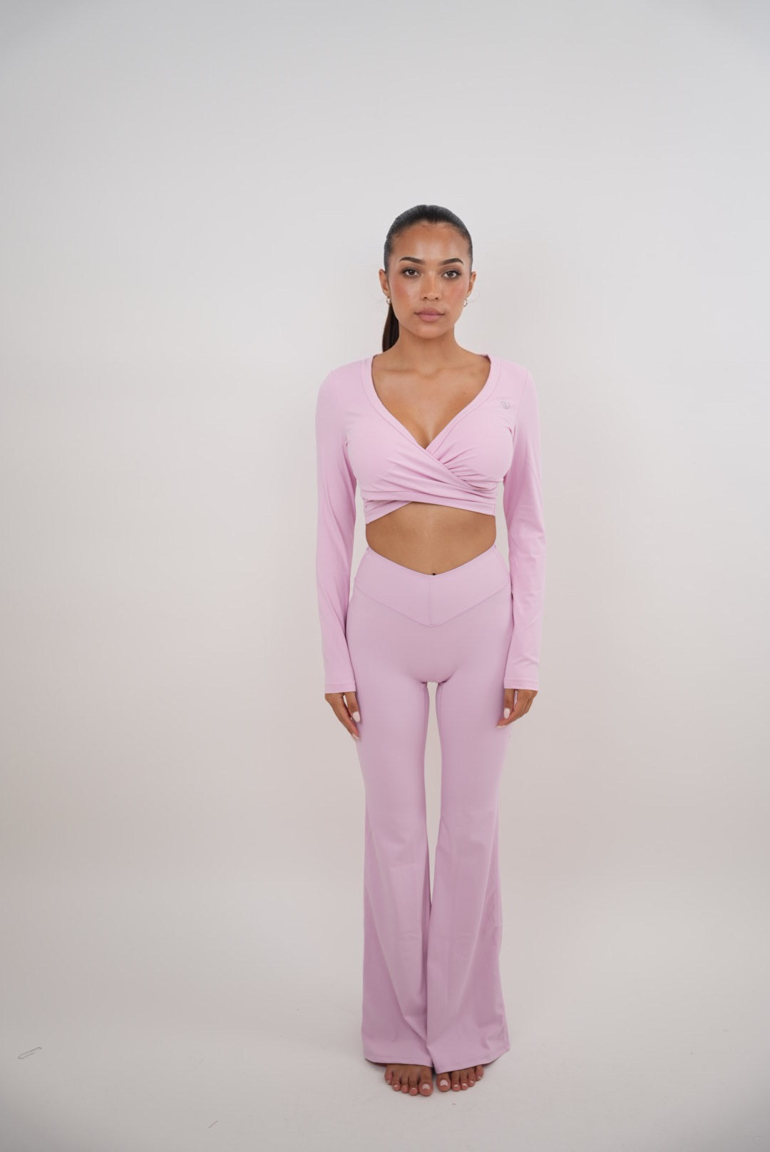 Legging elástico acampanado rosa "I Am Present"