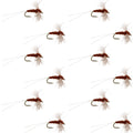 Poly Wing Rusty Spinner Mayfly 12 Flies Hook Size 18