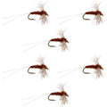 Poly Wing Rusty Spinner Mayfly 6 Flies Hook Size 14