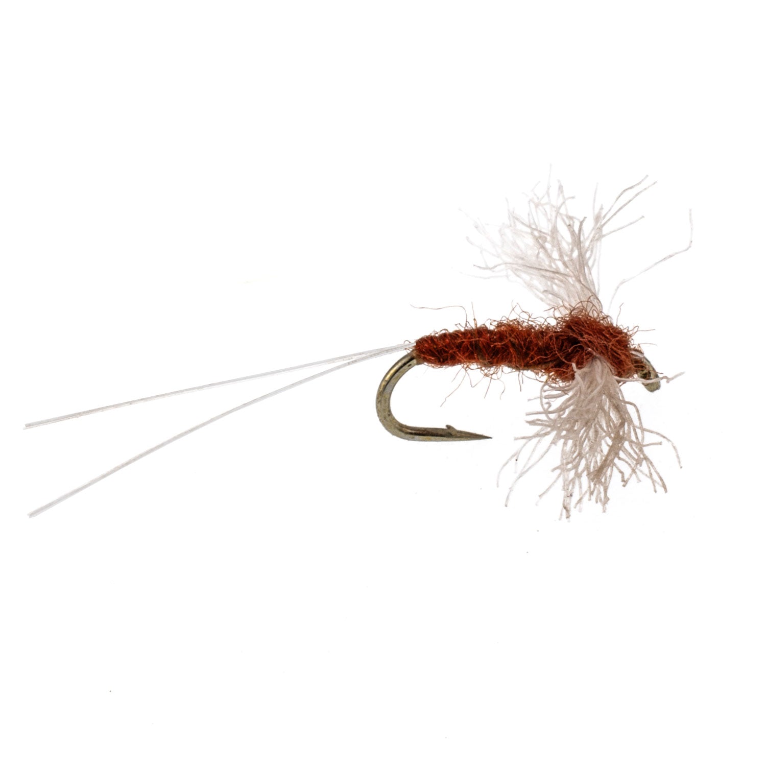 Poly Wing Rusty Spinner Mayfly 6 Flies Hook Size 22