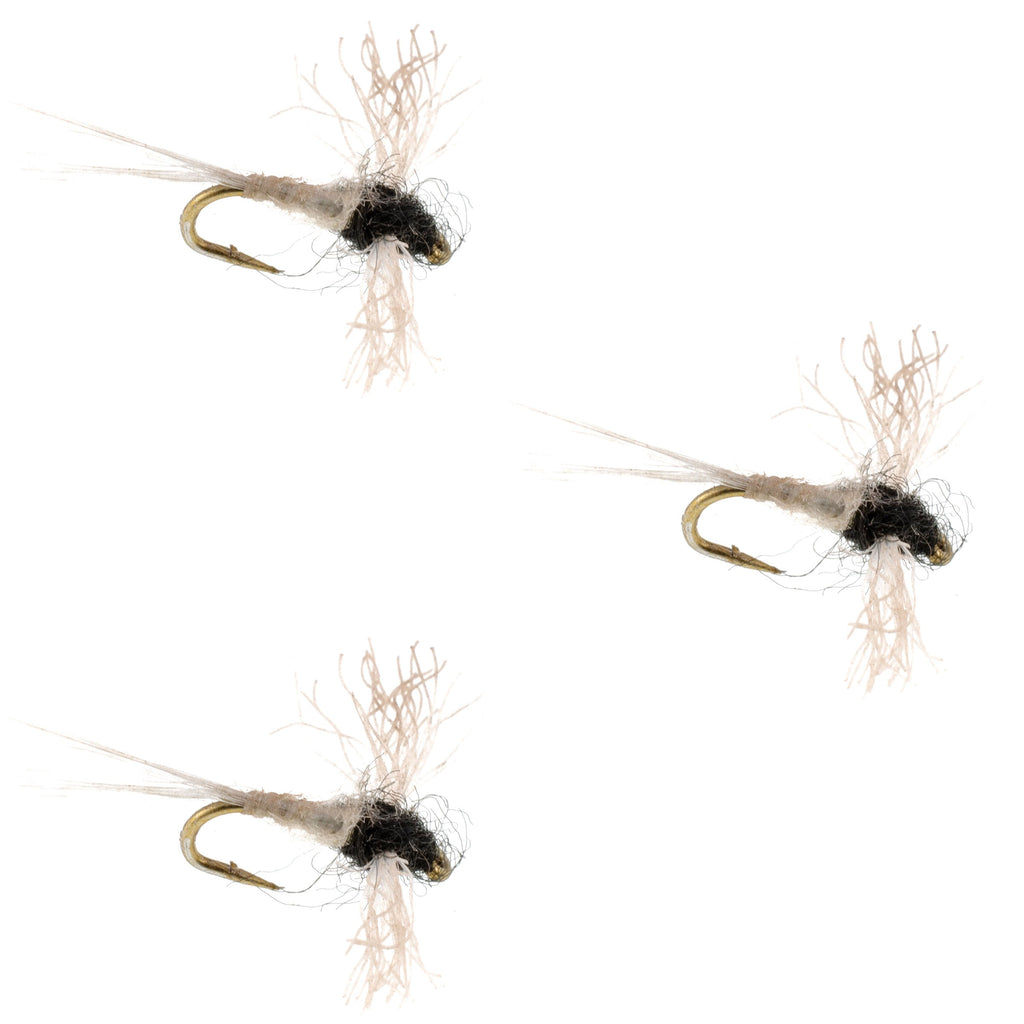 3 Pack Z-Lon Wing Trico Spinner Kapok Body Flies Size 24