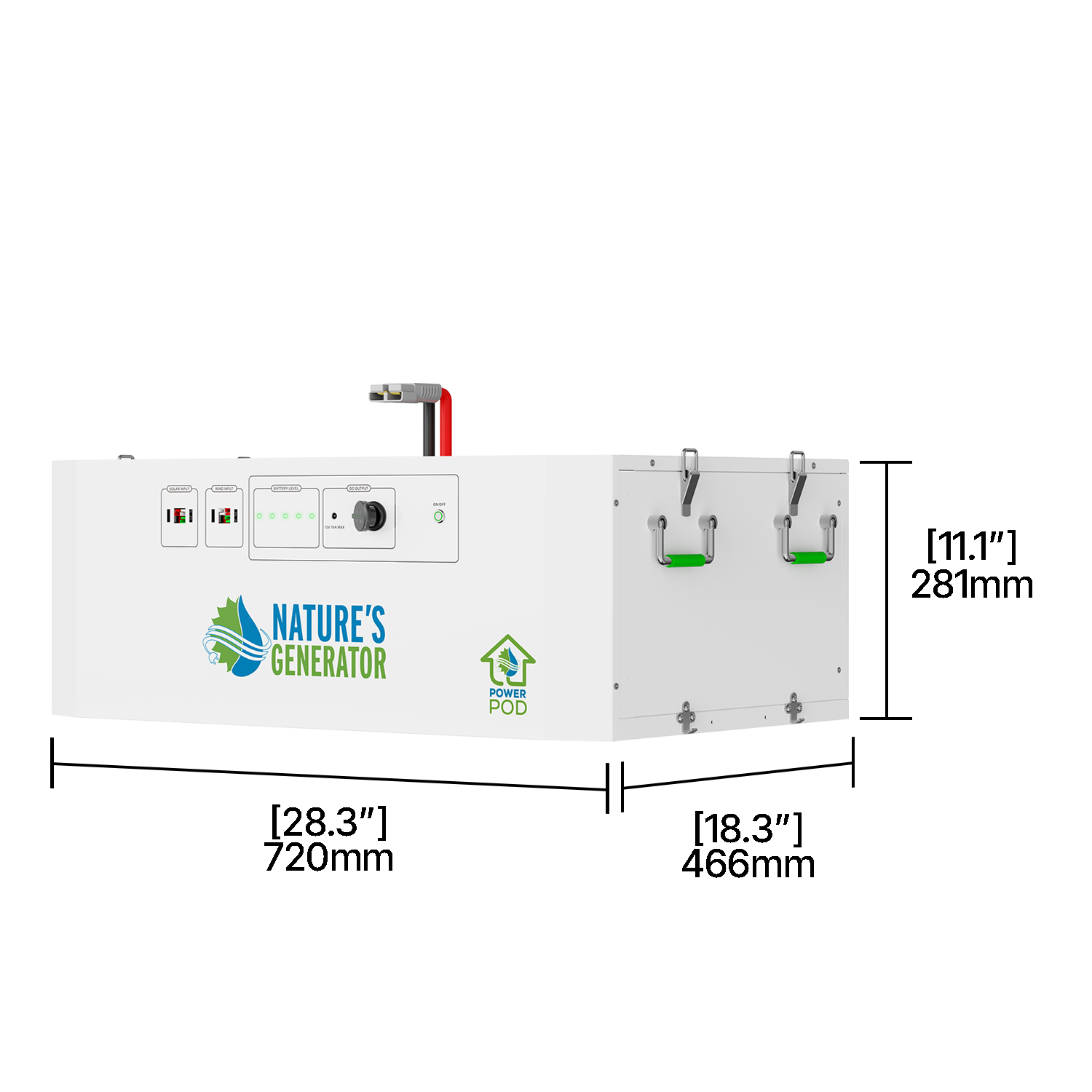 Generador solar Powerhouse V2 e interruptor de transferencia