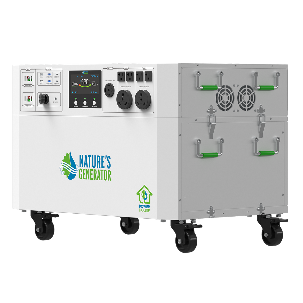 Generador solar Powerhouse V2 e interruptor de transferencia