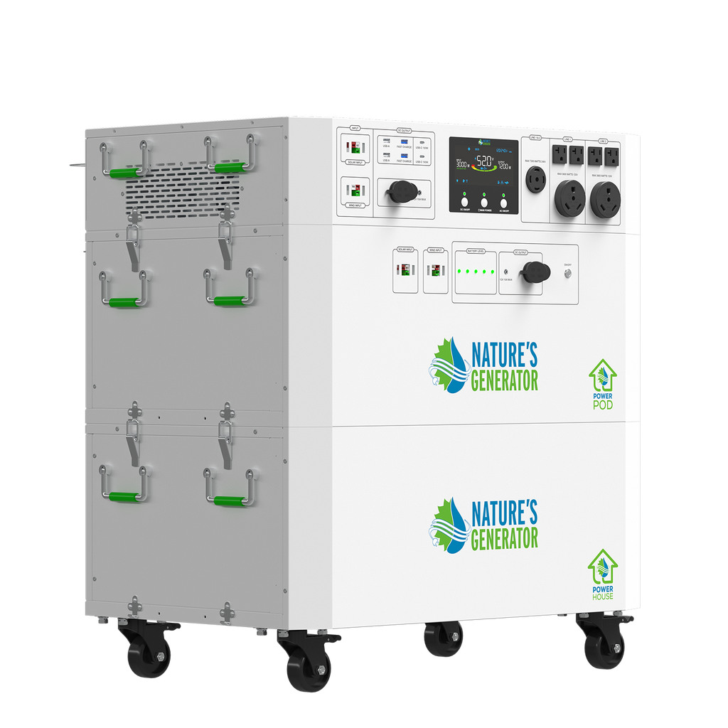 Generador solar Powerhouse V2 e interruptor de transferencia