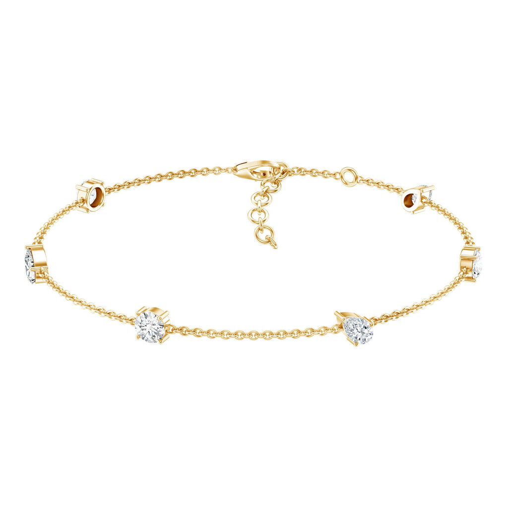 Certified Lab Grown Diamond Stackable Chain Bracelet