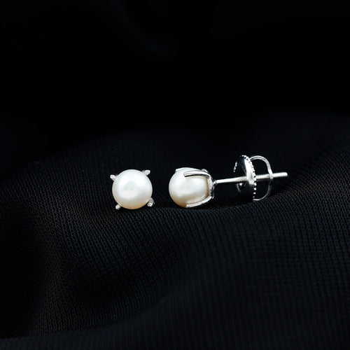 4 Carat Handpicked Freshwater Pearl Stud Earrings with Screw Back