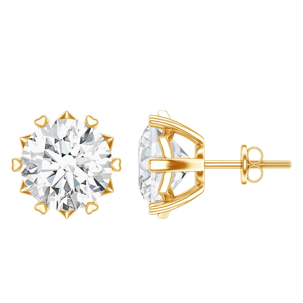 Certified 7 mm Lab Created Diamond 2 Carat Earrings